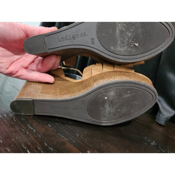 Indigo Rd. Kortney Tan Platform Wedge Sandals/Sz. 8.5, NWOB - Picture 7 of 8